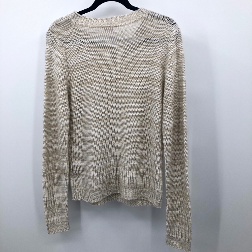 Alya Women’s tan knit sweater Crewneck size medium - Picture 2 of 8